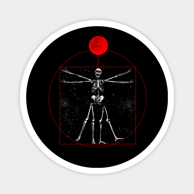 Vitruvian Skele-Man Magnet by JumoArt